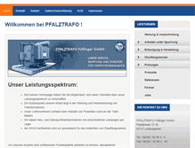 Tablet Screenshot of pfalztrafo.de